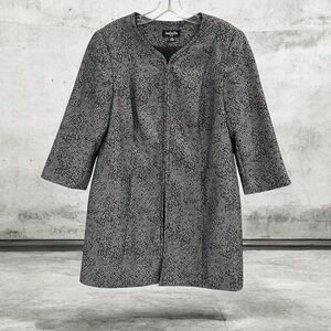 Isabella  Animal Gray & Black Patterned Women's Coat- 16